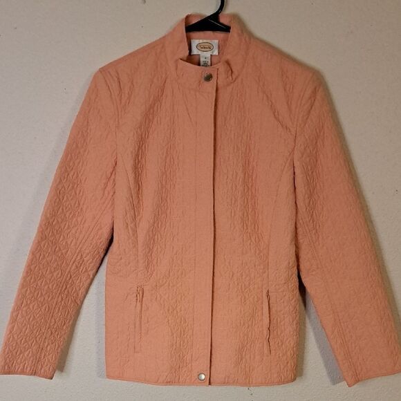 Talbots Peach Quilted Jacket size 4 - Picture 1 of 6